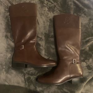 Ralph Lauren Madisen Leather Riding Boot